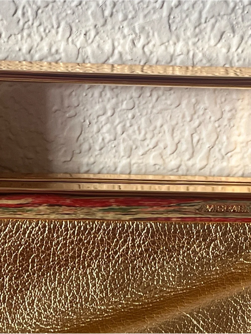 Michael Kors Gold Metallic Wristlet Clutch